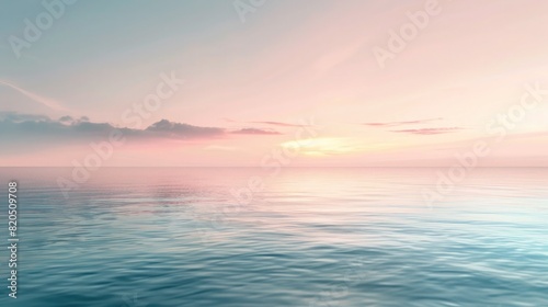 Soft gradients blending seamlessly into a serene horizon.