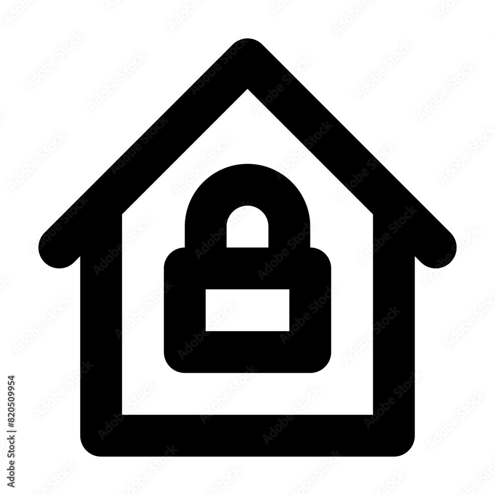 secure house line icon for ui and website secure house line icon for ui and website