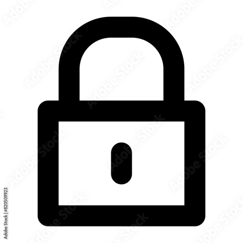 padlock lock secure line icon for ui and website