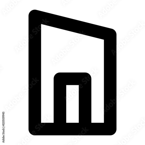 appartment office line icon for ui and website
