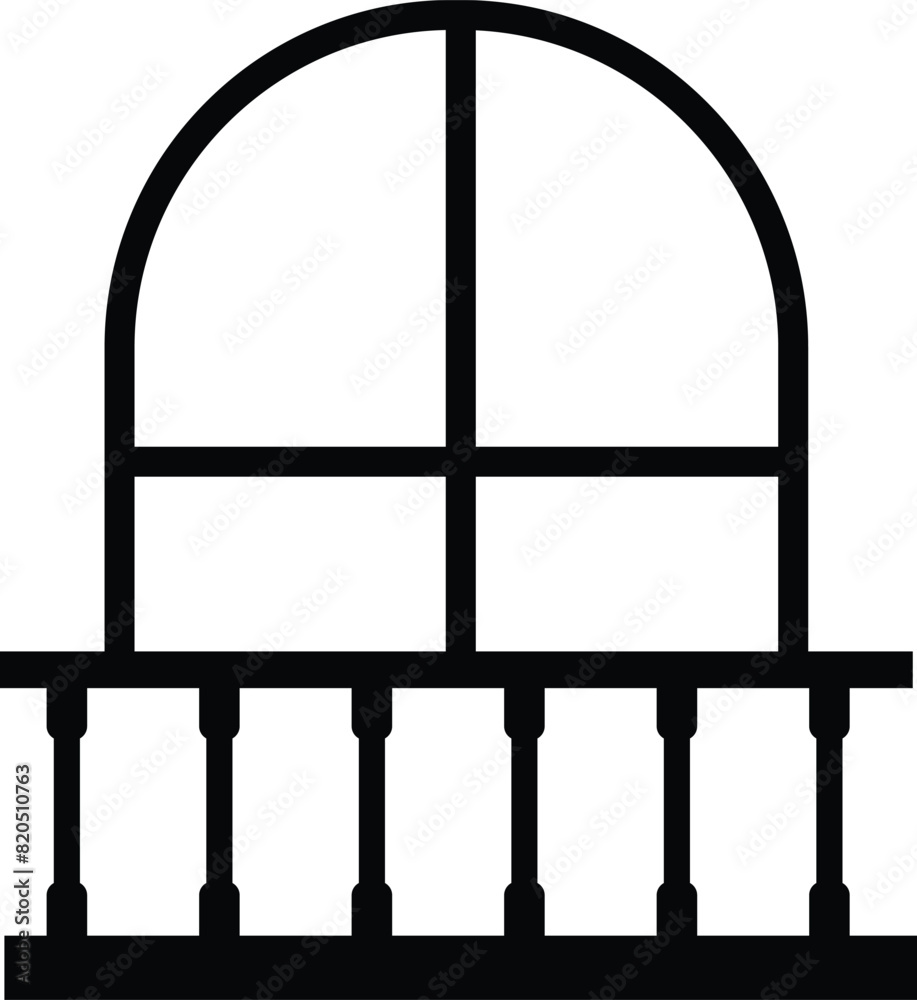 Balcony icon. Window home sign. Apartment terrace symbol. Building balconet logo. flat style. Balcony icon. Window home sign. Apartment terrace symbol. Building balconet logo. flat style.