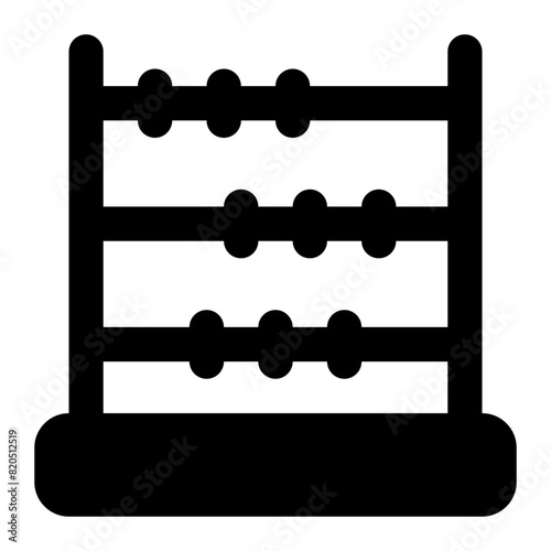 abacus icon for illustration