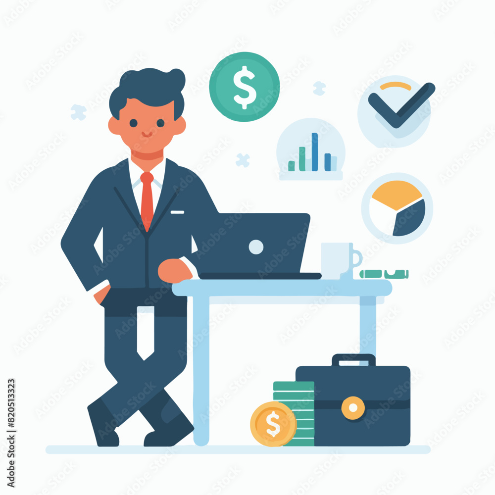 Stock market, finance, capital investment ,marketing concept Illustration
