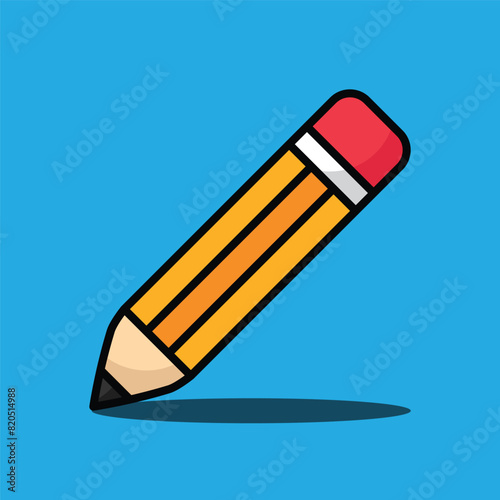 Pencil vector flat design illustration