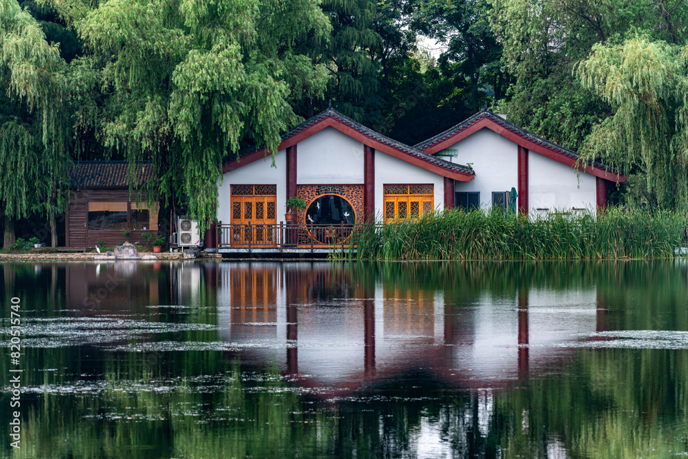 Landscape of Ziyang Lake Urban Park in Wuhan, Hubei, China