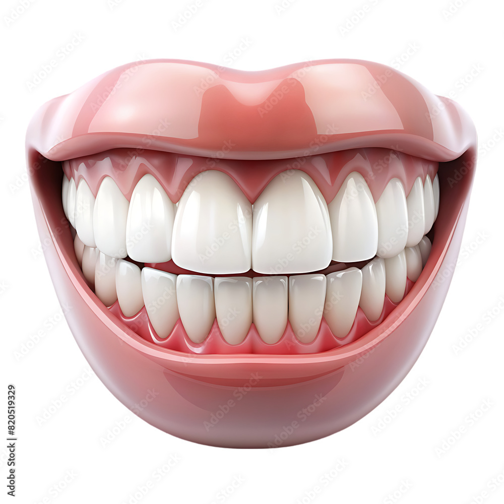 Obraz premium white teeth transparent background