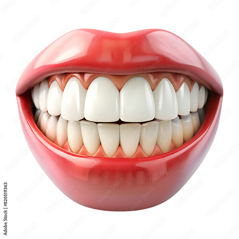 Obraz premium white teeth transparent background