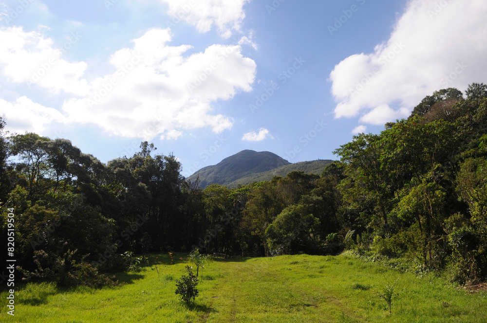 Fototapeta premium Três Picos State Park.Located in the Serra do Mar, in the mountainous region of the city of Nova Friburgo, in the state of Rio de Janeiro