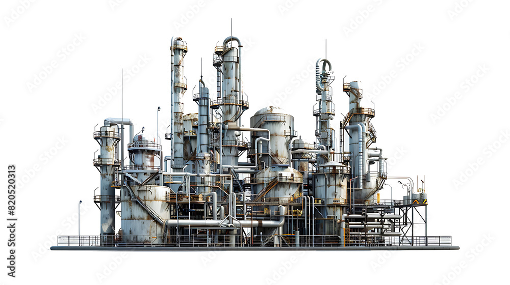 Pump Jack and Drilling Rig at an Industrial Oil Refinery Plant, isolated on transparent background Pump Jack and Drilling Rig at an Industrial Oil Refinery Plant, isolated on transparent background