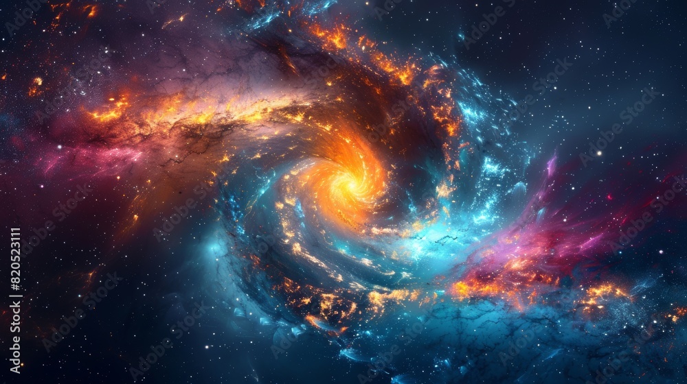 Galactic Geometric Burst - Abstract Colorful Explosion in Space Galactic Geometric Burst - Abstract Colorful Explosion in Space