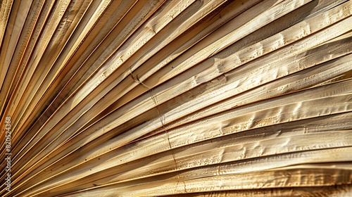 Dry leaf of palm tree closeup Natural texture : Generative AI