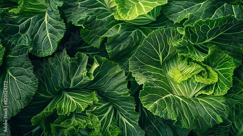 fresh chinese cabbage or napa cabbage texture macro shot : Generative AI photo