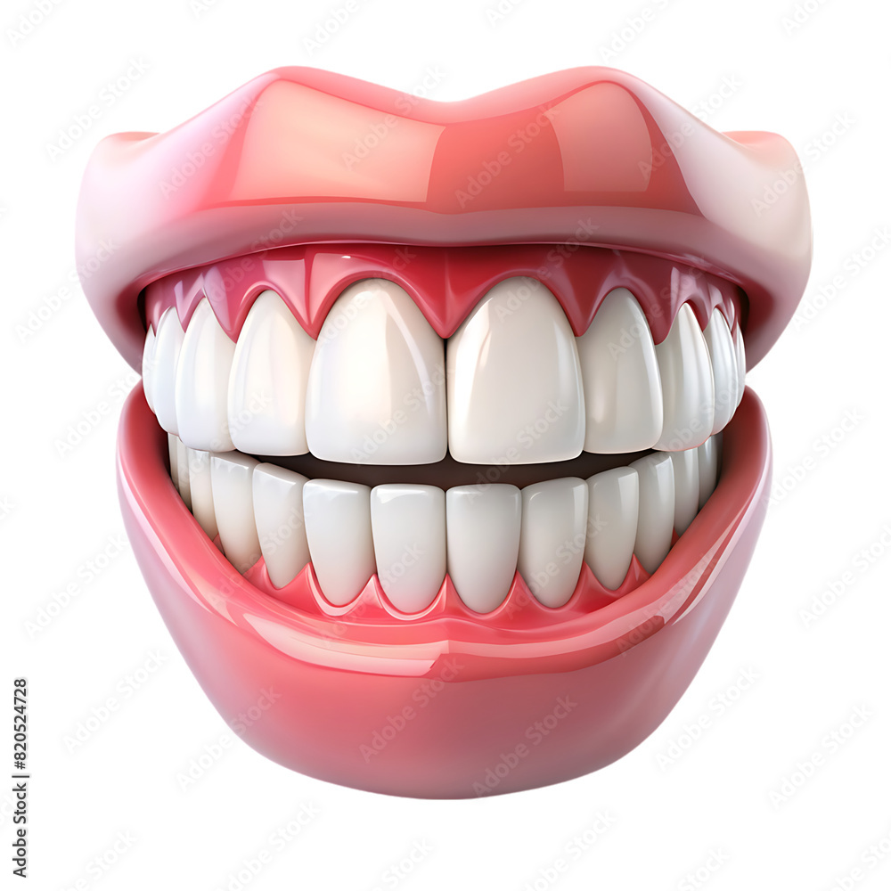 Obraz premium white teeth transparent background