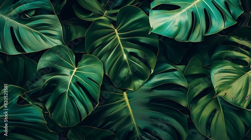 Wallpaper Mural abstract green leaf texture nature background tropical leaf : Generative AI Torontodigital.ca