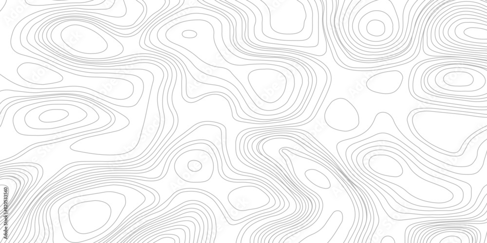 Vector seamless background with texture topographic contour line, isolines. Map. Isolated on white background. Topographic map vector illustration