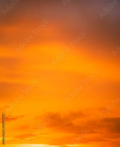 Fototapeta Naklejka Na Ścianę i Meble -  Gradient Overlay Orange Sky Evening Sunset Sunrise Pastel Soft Effect Background Pattern Abstract Texture Design Summer Nature Spring Light Beauty Template Yellow Color Wallpaper Tropical Colorful.
