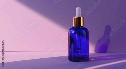Blue Glass Bottle With White Top