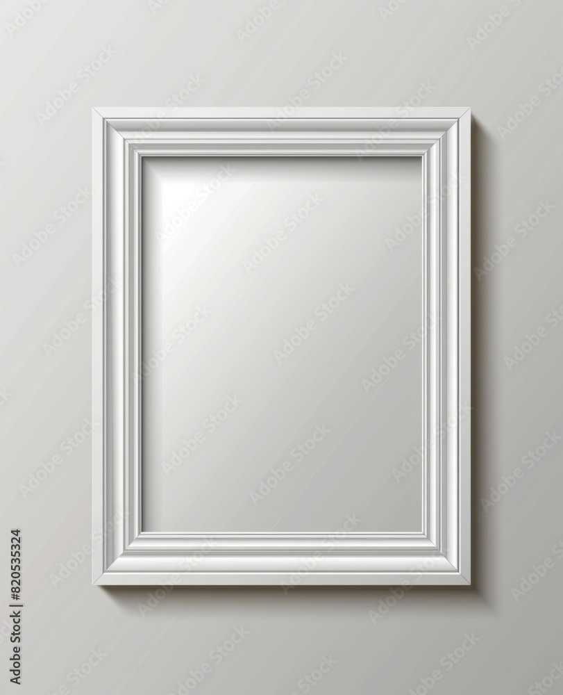 White empty frame on the wall, mockup White empty frame on the wall, mockup