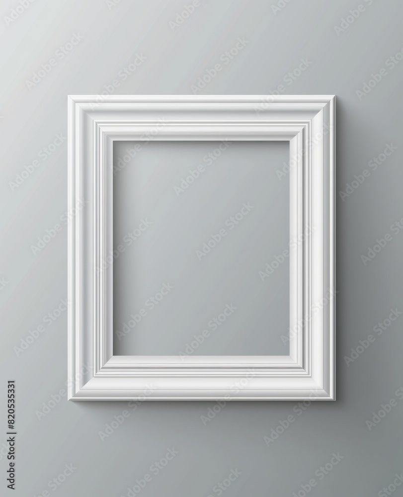 White empty frame on the wall, mockup White empty frame on the wall, mockup