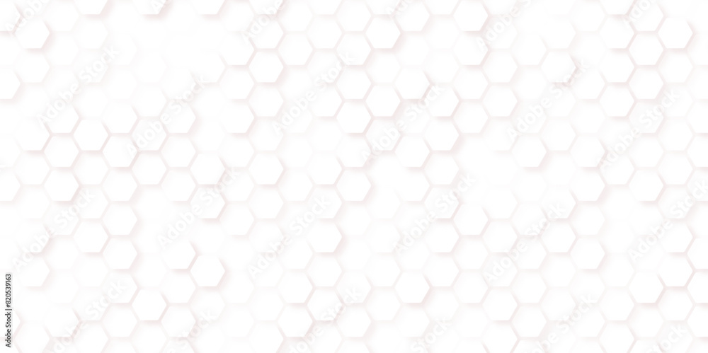Fototapeta premium Abstract geometric background. vector illustration. wallpaper hexagon. modern background. soft white background