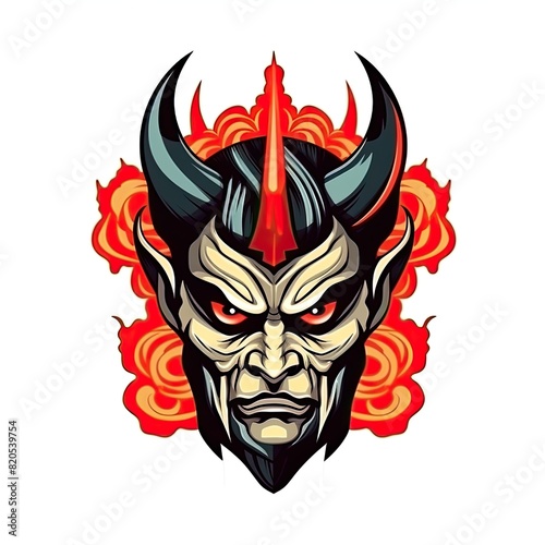 Art illustration Character oni ninja