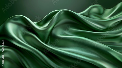 Abstract metallic green background 3d rendring High quality photo