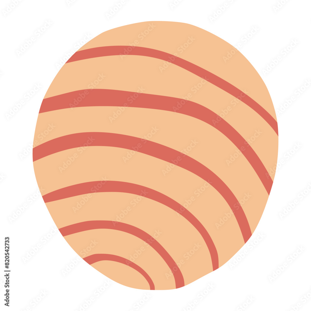 Minimalist Abstract Circular Peach Shape with Curved Lines. Minimalist Abstract Circular Peach Shape with Curved Lines.
