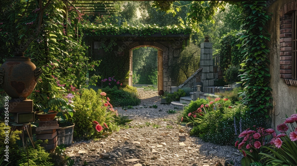 Rustic garden with healthy vegetables. Generative AI Rustic garden with healthy vegetables. Generative AI