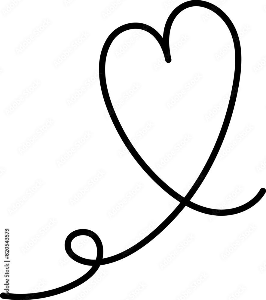 Doodle Heart Line Doodle Heart Line