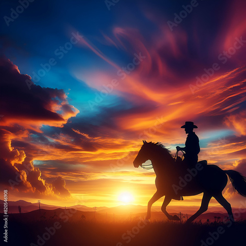 silhouette of horse © Muhammad