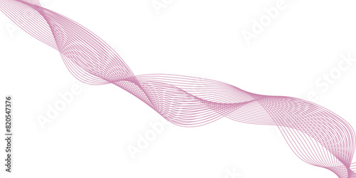 Curve wave seamless pattern. Line art striped graphic template design. Vector business Illustration pattern of lines in transparent background