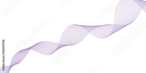 Curve wave seamless pattern. Line art striped graphic template design. Vector business Illustration pattern of lines in transparent background