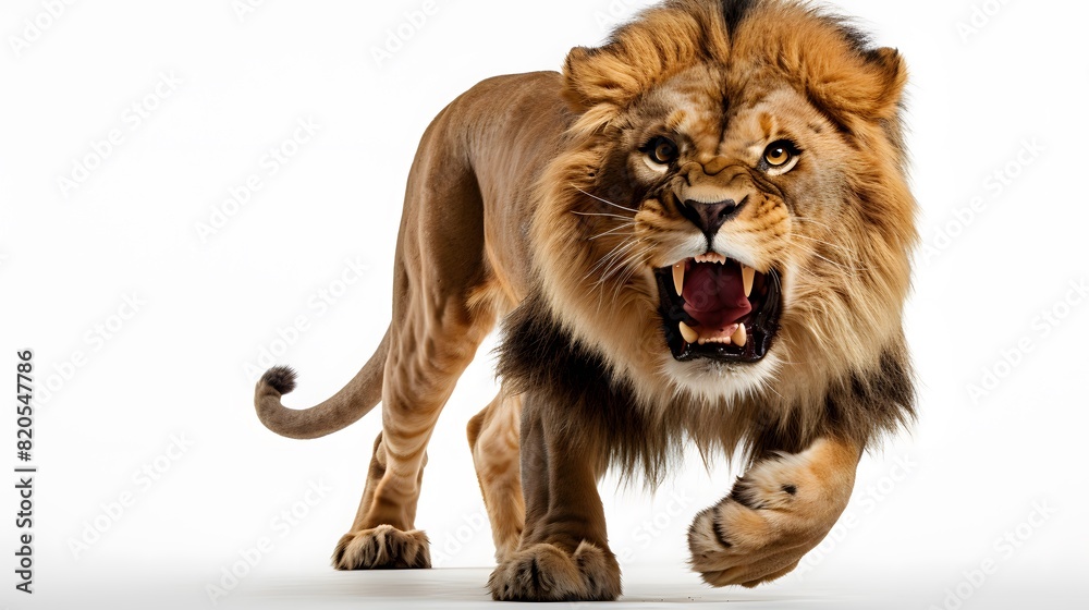 Obraz premium Lion in White Background