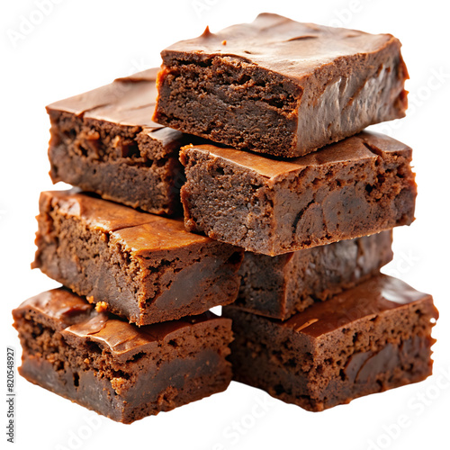 chocolate brownies transparent background