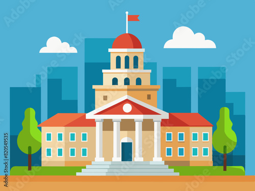 City Hall vector illustration 
