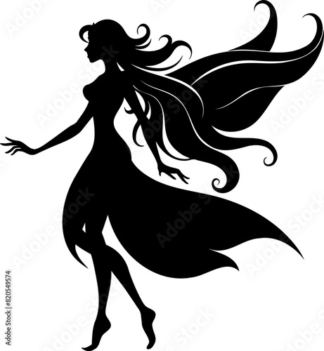 Beautiful fairy with long hair