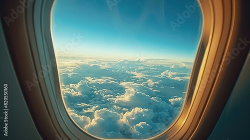 airplane window  Generate AI.