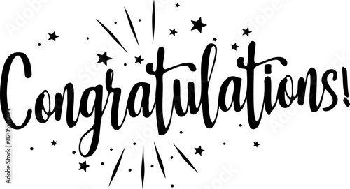 Congratulations lettering calligraphy