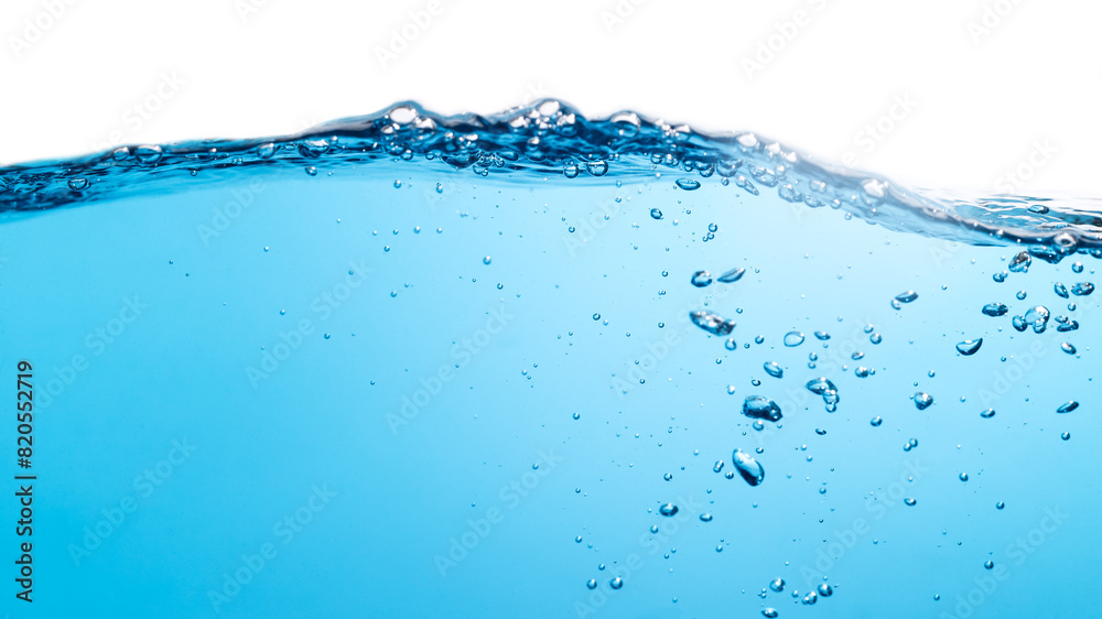 Water Wave. Water Bubbles Float Up Under Water. Freshness Pure Water Splashing on White Background.
Water Wave. Water Bubbles Float Up Under Water. Freshness Pure Water Splashing on White Background.