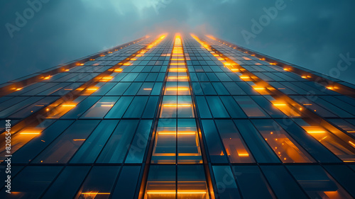 Wallpaper Mural Explore facade lighting in architecture, transforming buildings with stunning visual effects and enhancing aesthetics through innovative design.generative ai Torontodigital.ca