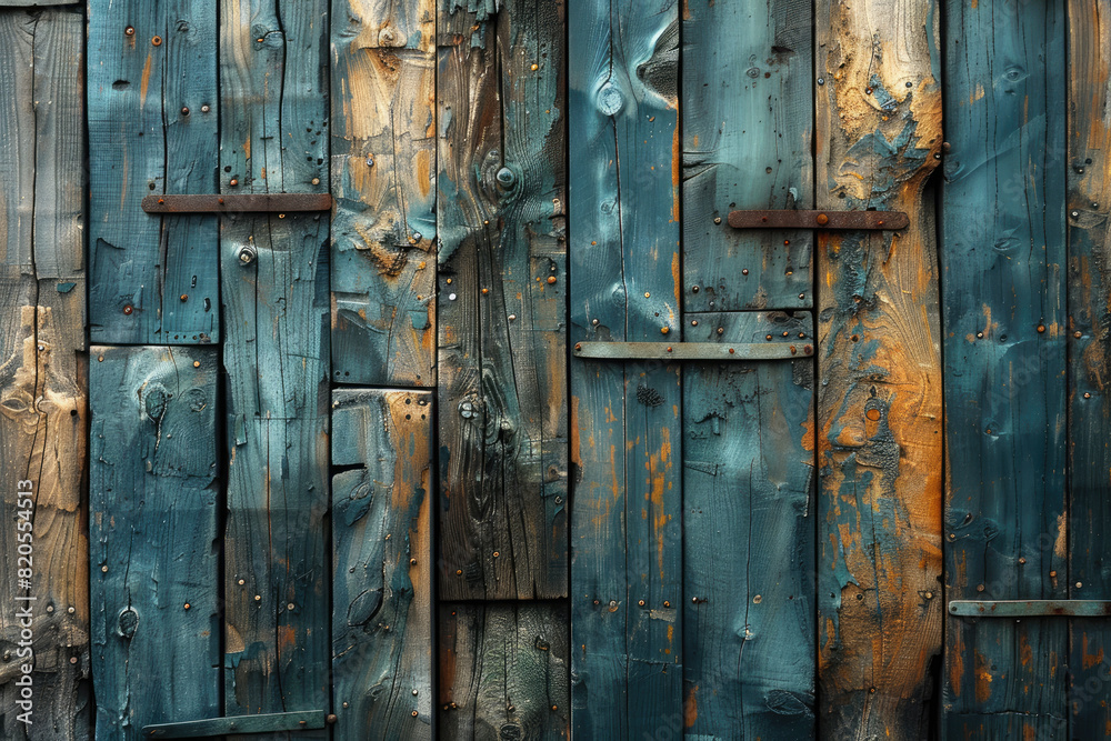 Old wooden door, Backgroud for graphics use. Created with Ai