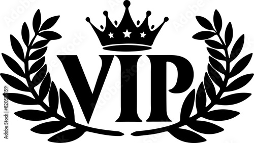 VIP label label badge, vip with crown