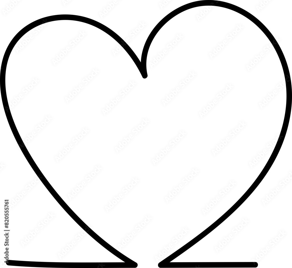Cute heart doodle element vector Cute heart doodle element vector