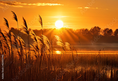 a view of the morning sun rising photo