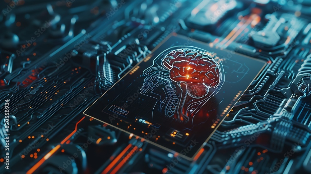 AI Artificial Intelligence concept Deep learning GUI Graphical User ...
