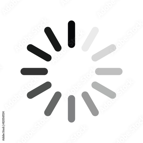 Loading icon. simple buffer loader symbol for website, video, ui, app or animation. vector illustration on transparent background