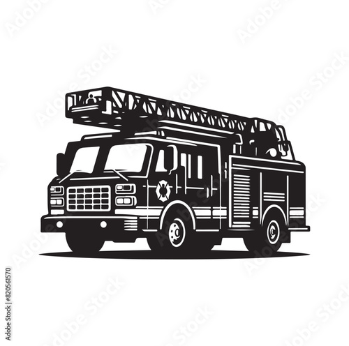 firefighter car vector illustration icon