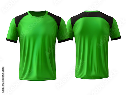 Wallpaper Mural Electric green t-shirt front and back view clothes mockup design for print on isolated white transparent background	 Torontodigital.ca