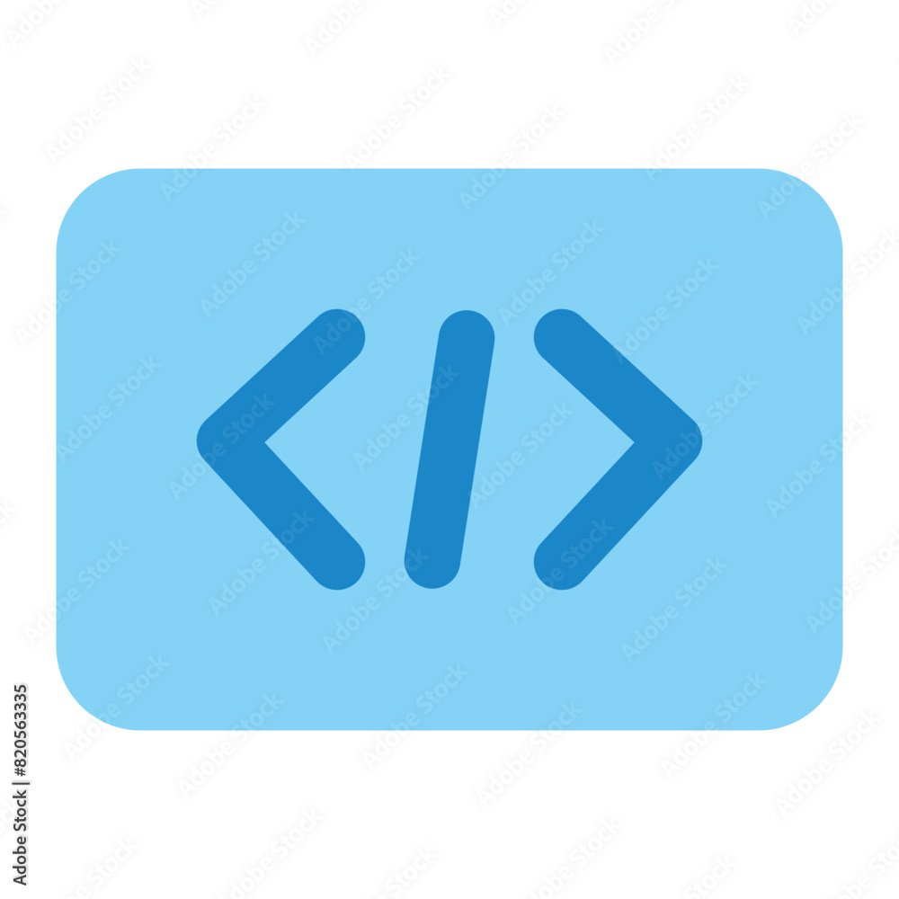 Coding Icon in Flat Style Coding Icon in Flat Style