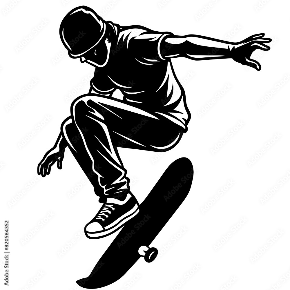 silhouette of a skateboarder
